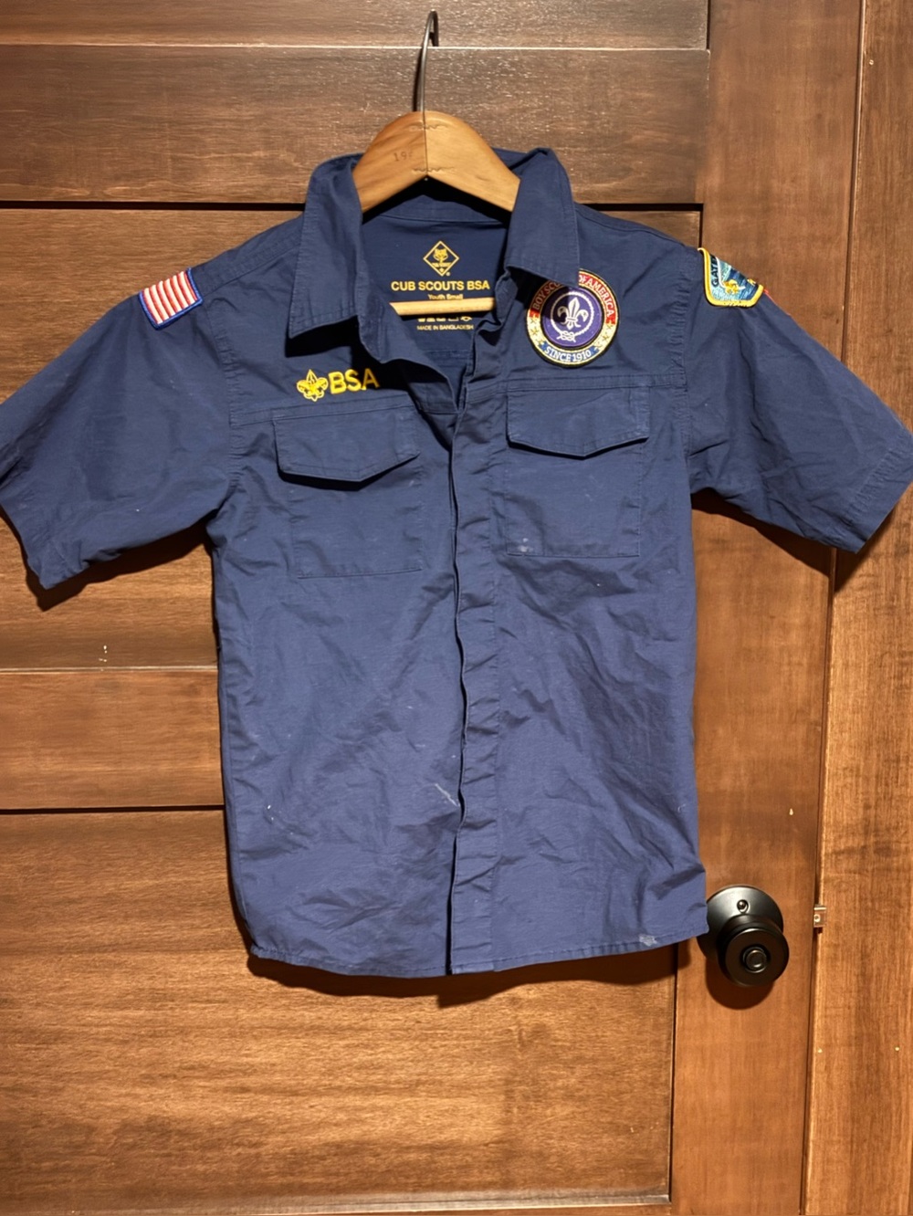 Boys' Navy Short-Sleeve Uniform Shirt